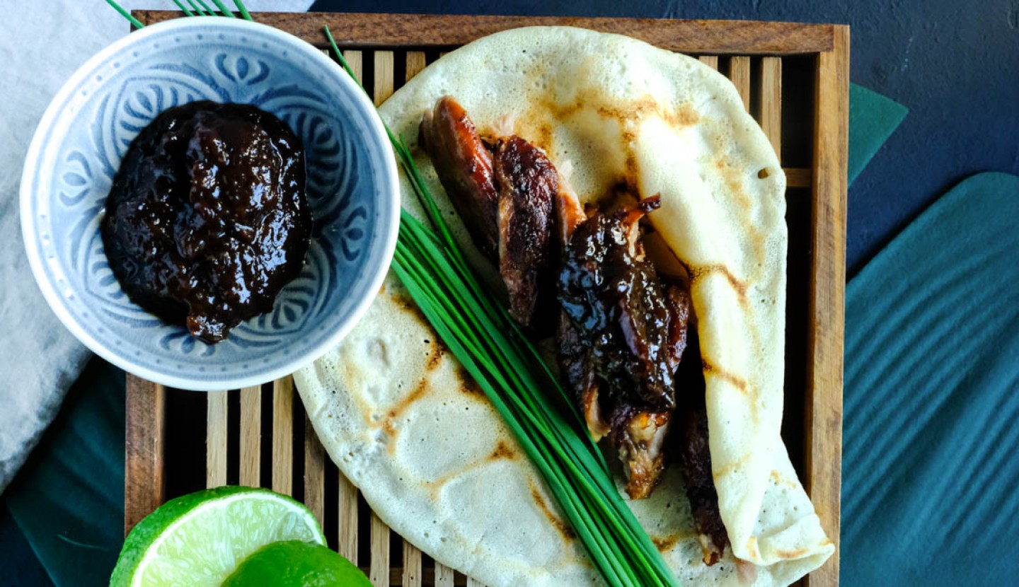 Crispy Duck With Pancakes