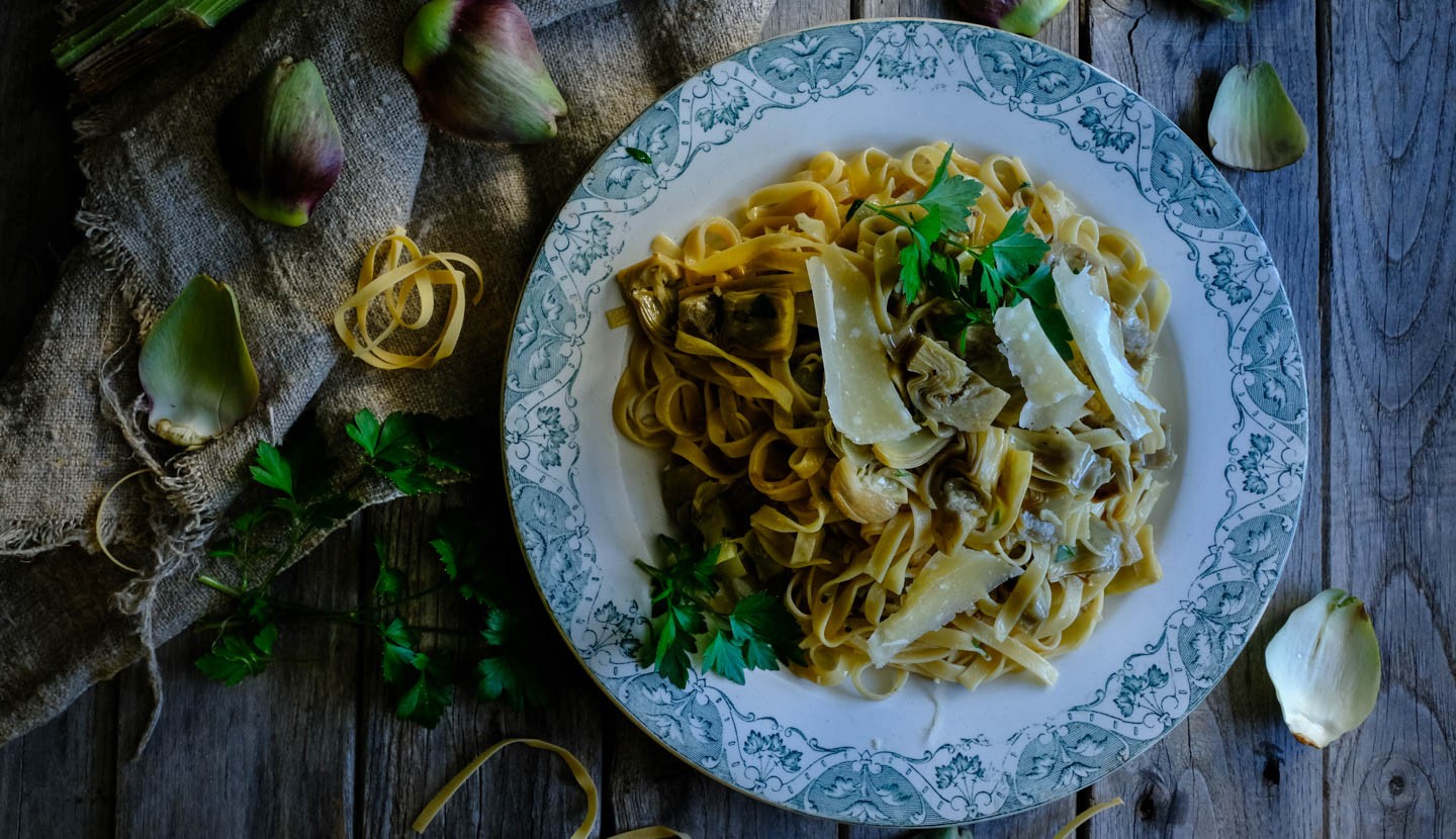 Artichoke Ragù With Tagliatelle