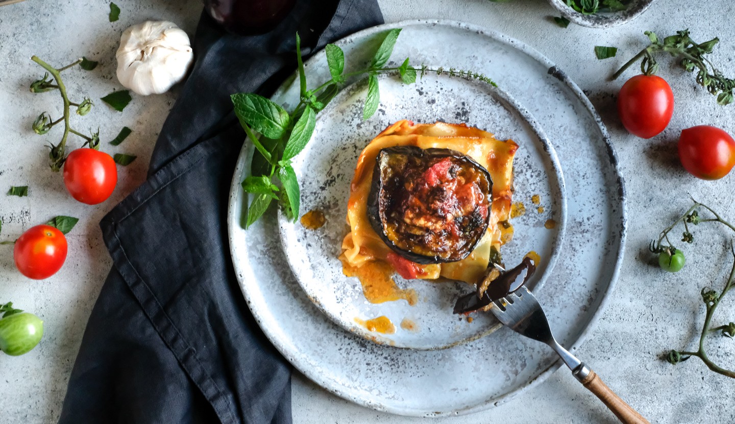 Aubergine Lasagne