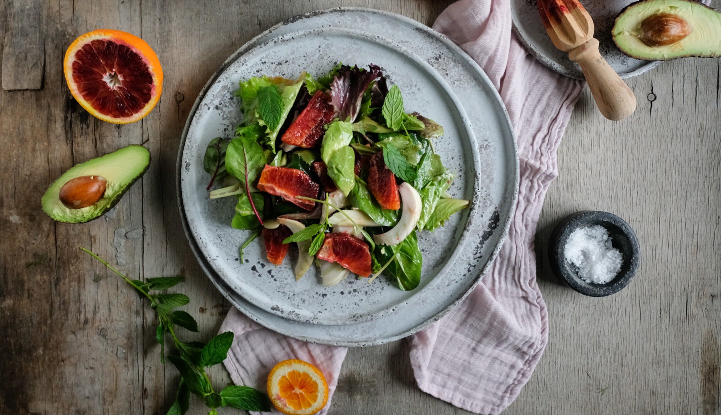 Fennel, avocado and blood orange salad