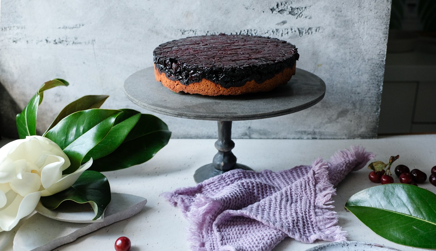 Upside-Down Sour Cherry Cake