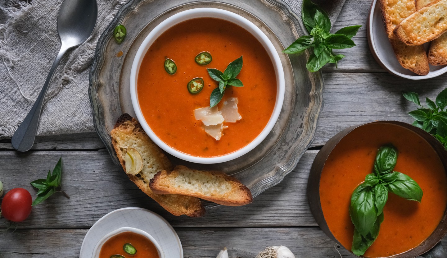 Autumn tomato soup