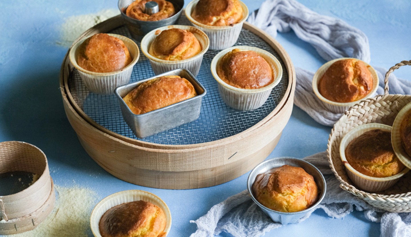 Feta cheese cornmeal muffins